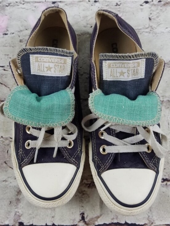 Converse Shoes - Converse Black Teal Metallic Sneakers Preppy Shoes Classic Casual Everyday 7